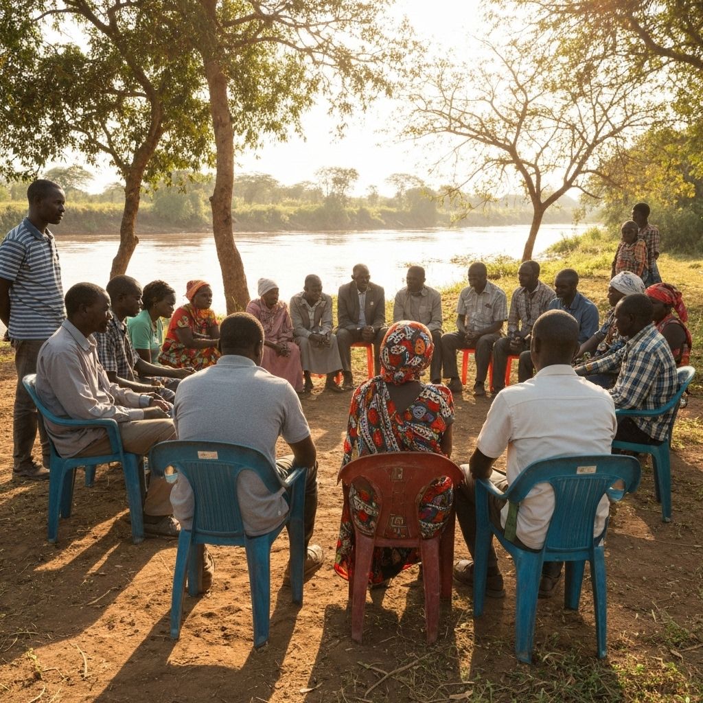 Community meeting in Tana River Basin